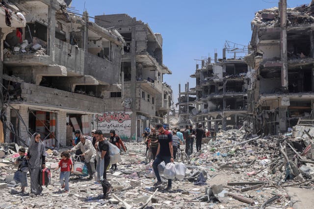 Gaza turned into rubble