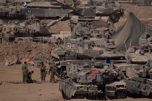 A military staging area