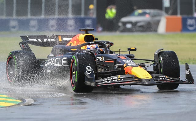 Max Verstappen was among the drivers to slide off track during the first practice session