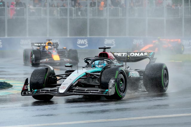 Mercedes showed blistering pace at time amid the changeable conditions