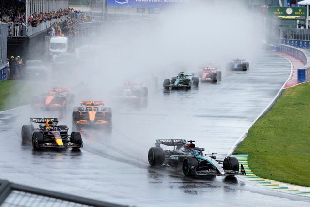 Rain pours down as drivers start the Canadian Grand Prix