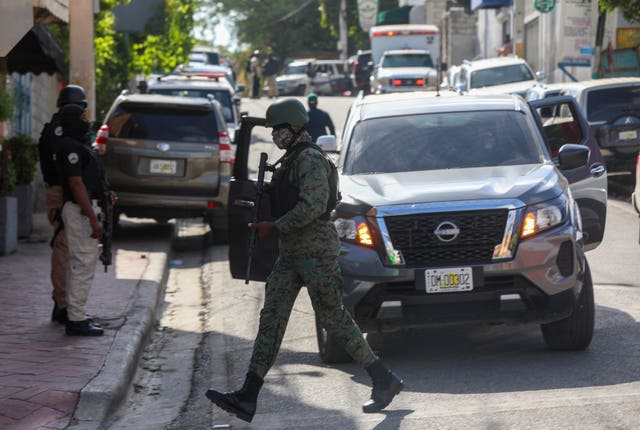 Haiti police on patrol