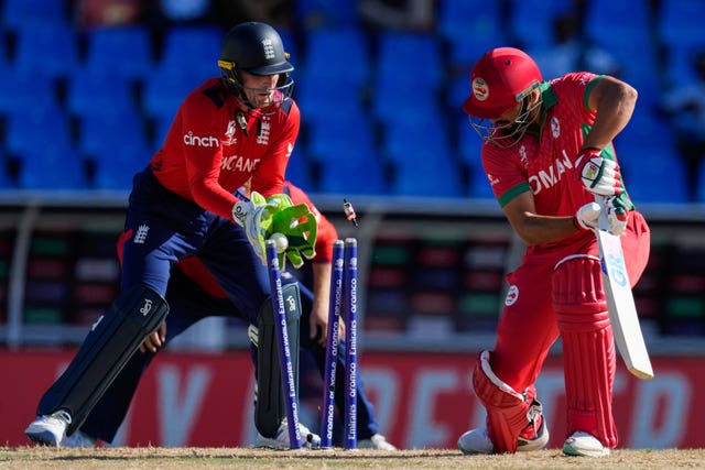 Adil Rashid bowled Fayyaz Butt for one of his four wickets