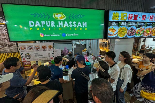 Queues at a food outlet