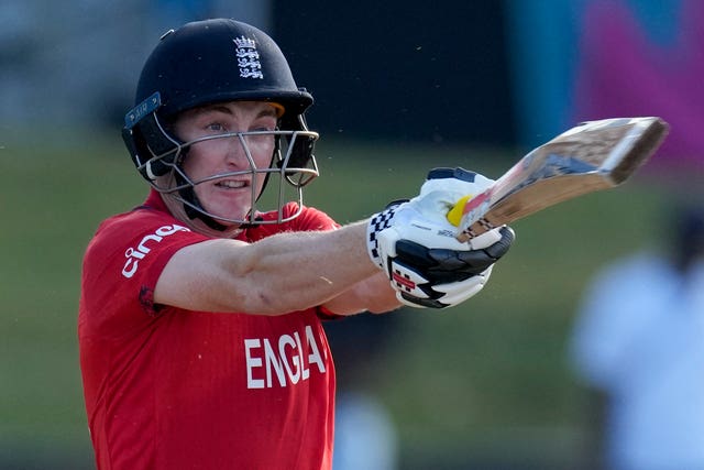 Harry Brook helped steer England to victory over Namibia and a place in the Super 8s at the T20 World Cup