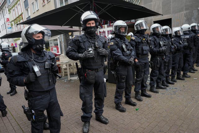 Riot police in Gelsenkirchen