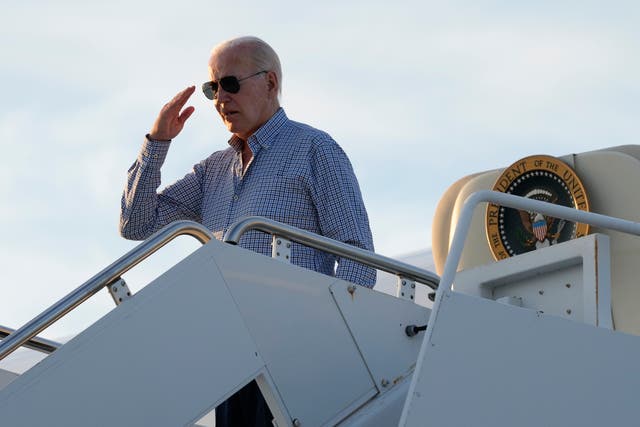 Joe Biden leaves Air Force One