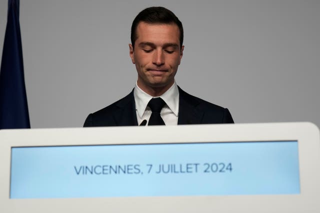Far-right National Rally party president Jordan Bardella 
