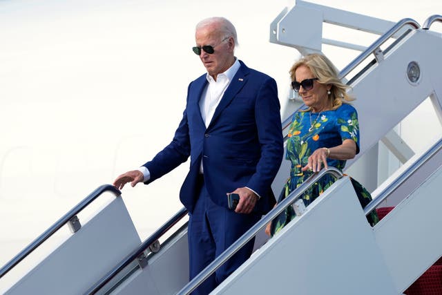 Joe and Jill Biden leave Air Force One