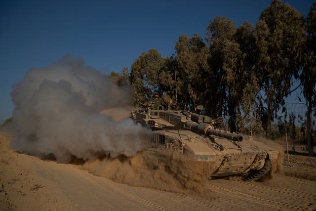 An Israeli tank