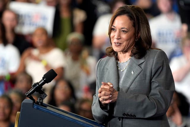 Kamala Harris making speech