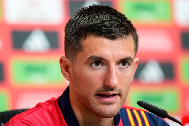 Spain defender Daniel Vivian in a press conference ahead of the Euro 2024 final
