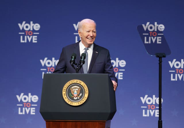 Biden giving a speech