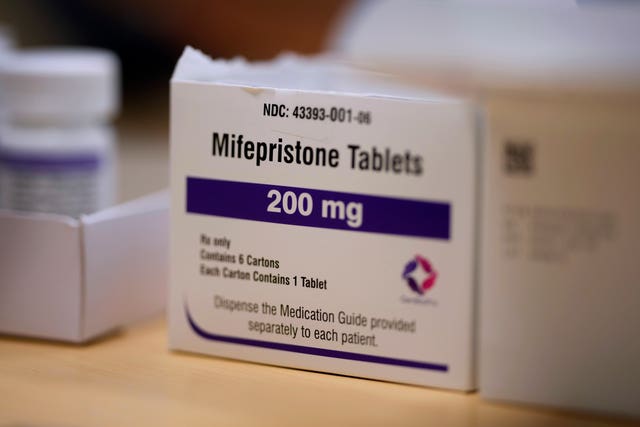 Mifepristone tablets are seen in a Planned Parenthood clinic