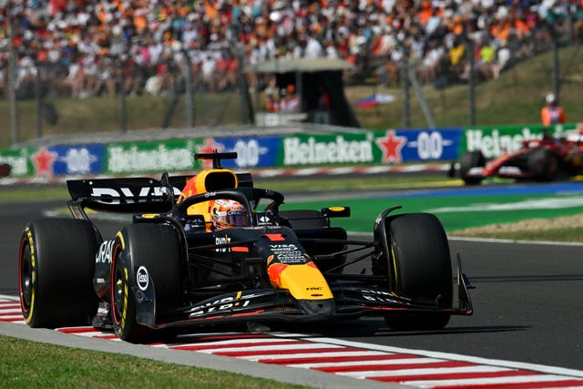 Max Verstappen drives his Red Bull at the Hungarian Grand Prix
