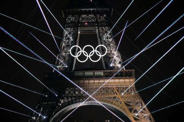 Eiffel Tower and Olympic Rings