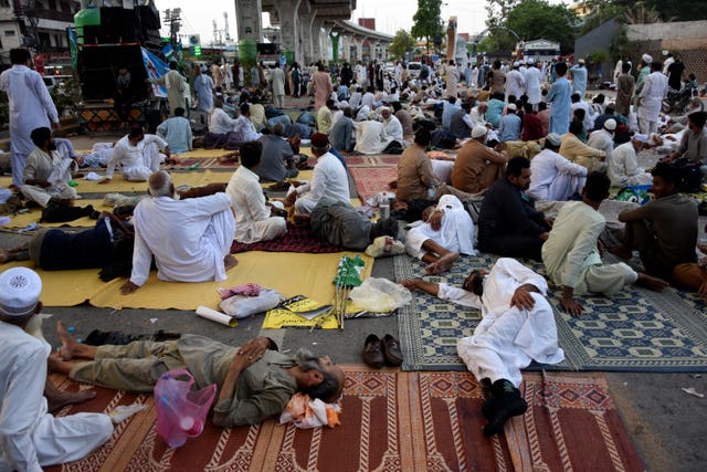 A sit-in protest begins