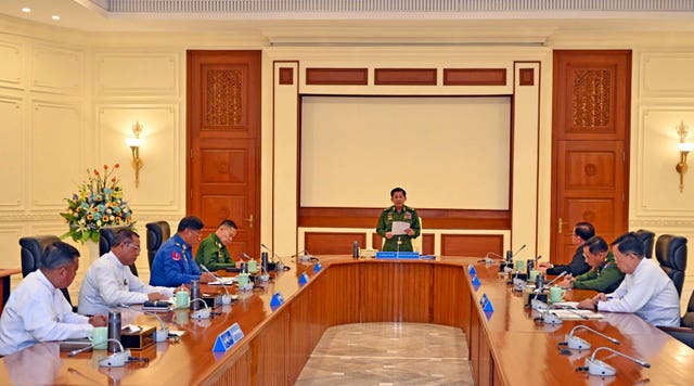 A meeting of Myanmar's National Defence and Security Council