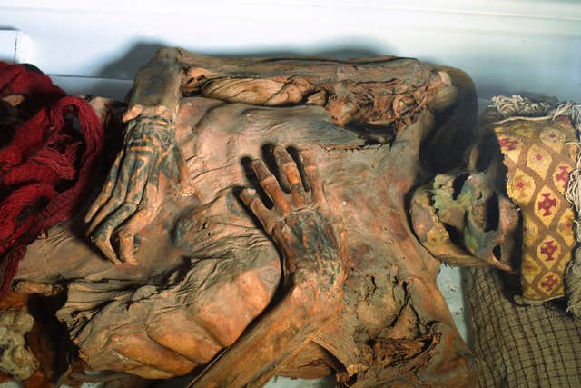 A tattooed mummy