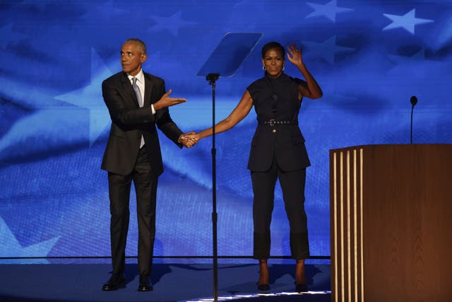 Barack and Michelle Obama at the Democratic National Convention