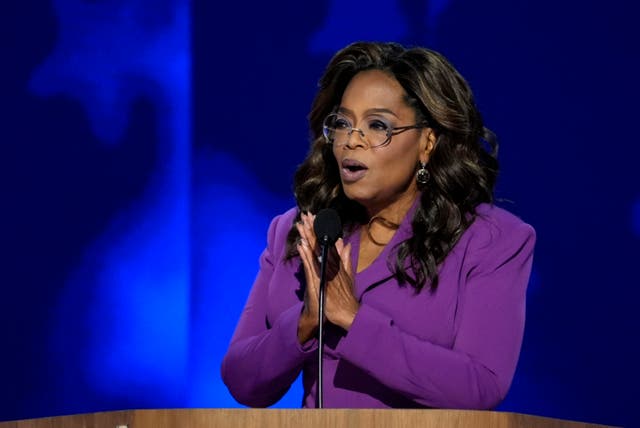 Oprah Winfrey speaks during the Democratic National Convention