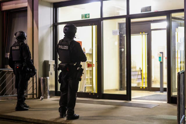 Special police forces carry out an operation at a refugee shelter in Solingen, Germany 