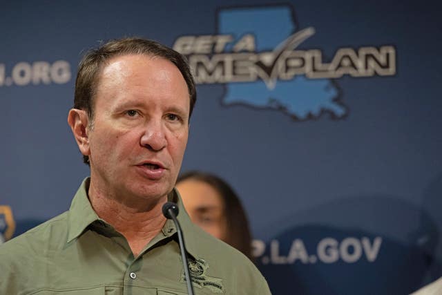 A close-up of Louisiana governor Jeff Landry