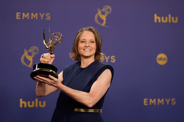 Jodie Foster with her Emmy