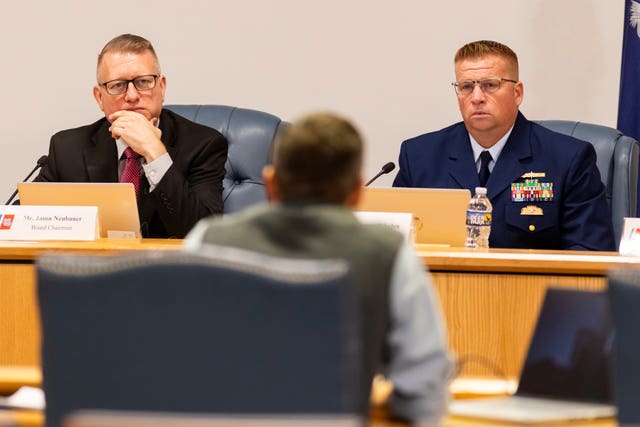 Tony Nissan, former head engineer for OceanGate, testifies during the Titan marine board formal hearing