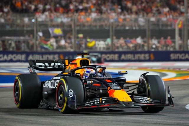 Max Verstappen finished second in Singapore 