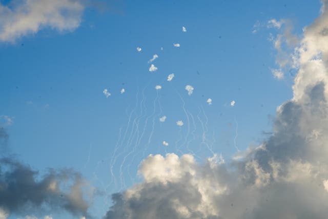 Israeli Iron Dome air defense system fires to intercept rockets