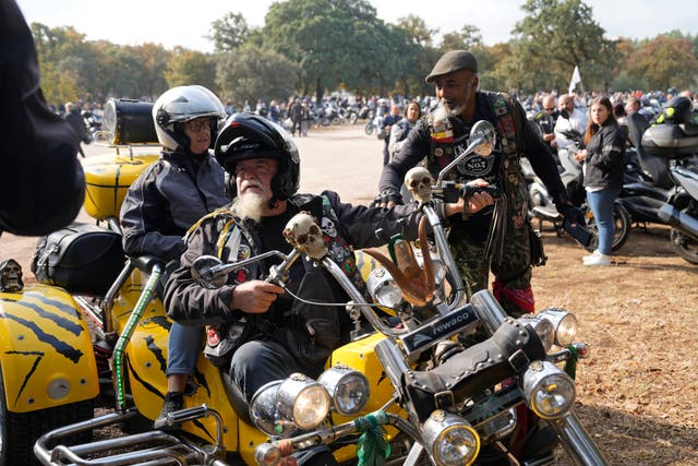 Motorcyclists arrive at the parking lots around the Roman Catholic holy shrine of Fatima to attend the IX Pilgrimage of the Blessing of Helmets that draws tens of thousands, in Fatima, Portugal