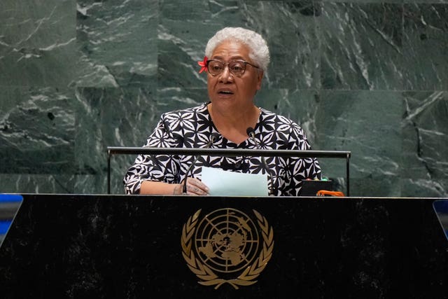 Samoa’s Prime Minister Fiame Naomi Mata’afa at the UN General Assembly