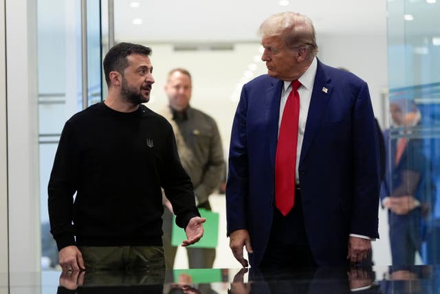 Volodymyr Zelensky and Donald Trump 