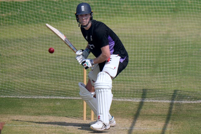 Zak Crawley bats in the nets