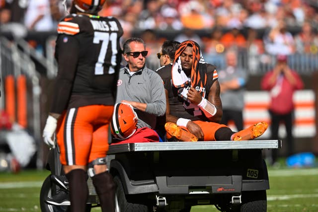 Deshaun Watson is carted off the field