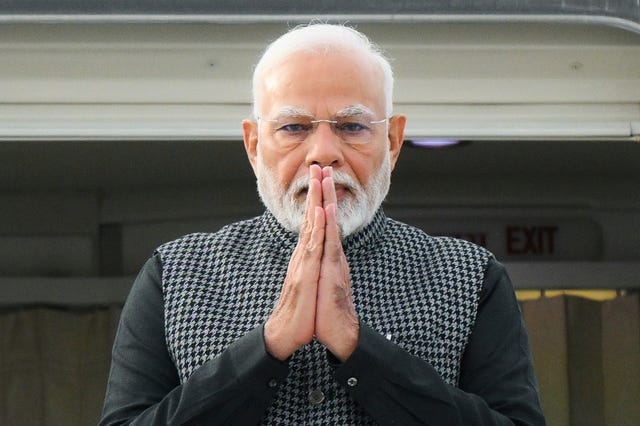 Indian Prime Minister Narendra Modi arrives at Kazan International Airport