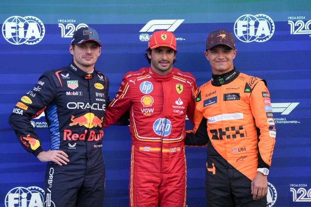 Verstappen, Sainz and Norris