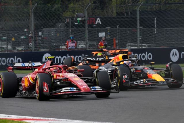 Sainz and Verstappen side by side