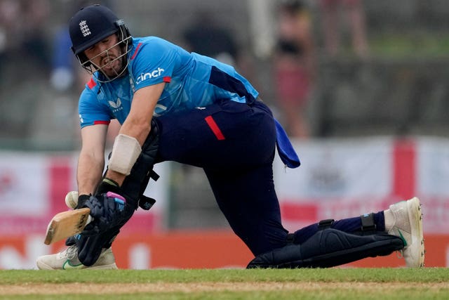 Jamie Overton batting for England