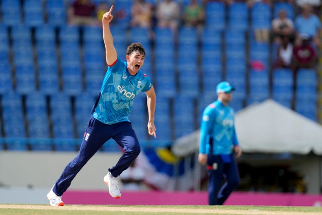 John Turner celebrates a wicket