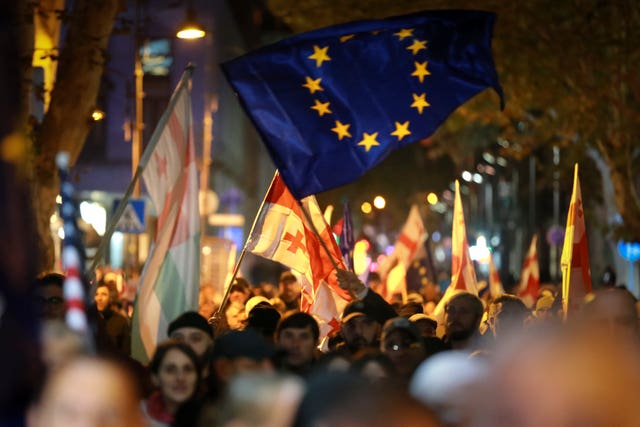 Protesters in Georgia