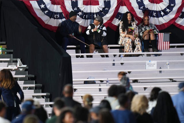 Harris supporters at the campus of Howard University in Washington