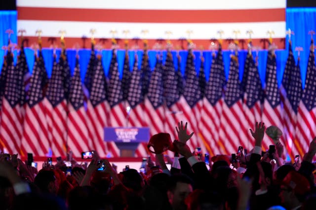 The stage is set for Donald Trump in West Palm Beach, Florida