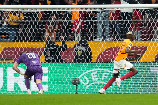 Galatasaray’s Victor Osimhen celebrates a goal