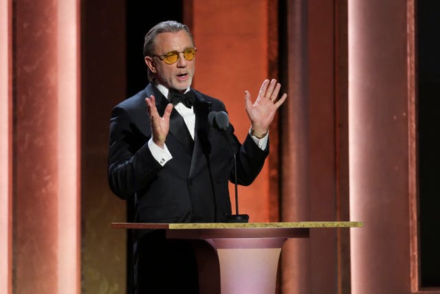 Daniel Craig speaks during the 15th Governors Awards at The Ray Dolby Ballroom in Los Angeles