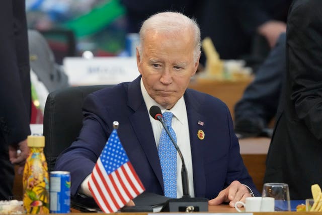 US President Joe Biden attends the G20 summit leaders meeting in Rio de Janeiro