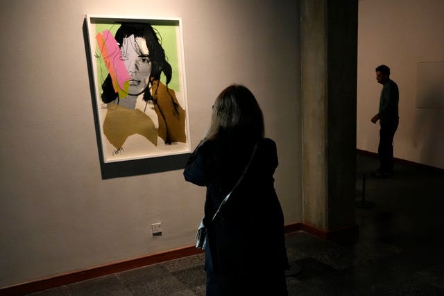 A painting by Warhol of Sir Mick Jagger