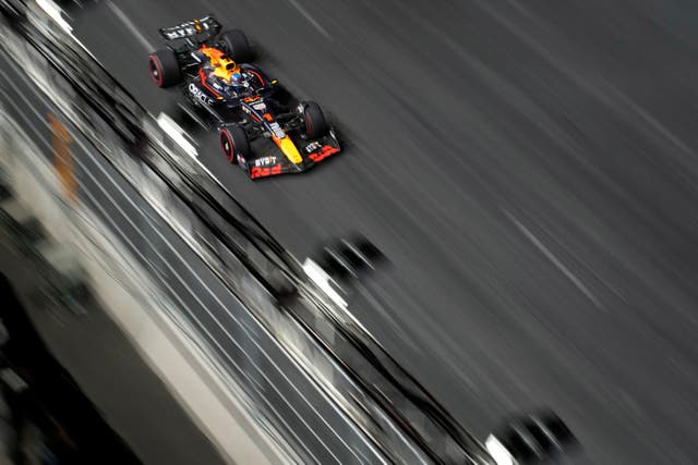 Red Bull driver Max Verstappen during opening practice in Las Vegas