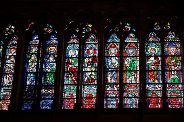 The famous stained glass windows